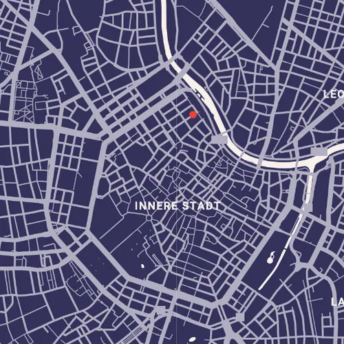 Blau-Lila Karte von Innere Stadt